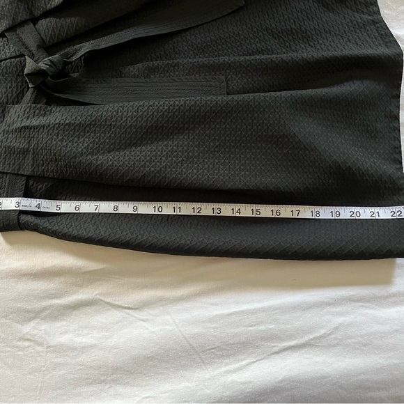 PESERICO Short Flare Large Pleat Belted Lined Black Skirt Made in Italy Sz 6/42 - Picture 11 of 14